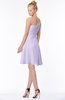 ColsBM Kennedi Light Purple Romantic Fit-n-Flare One Shoulder Zip up Chiffon Knee Length Bridesmaid Dresses