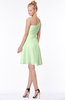 ColsBM Kennedi Pale Green Romantic Fit-n-Flare One Shoulder Zip up Chiffon Knee Length Bridesmaid Dresses