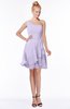 ColsBM Kennedi Pastel Lilac Romantic Fit-n-Flare One Shoulder Zip up Chiffon Knee Length Bridesmaid Dresses
