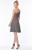 ColsBM Kennedi Ridge Grey Romantic Fit-n-Flare One Shoulder Zip up Chiffon Knee Length Bridesmaid Dresses