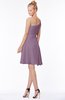 ColsBM Kennedi Valerian Romantic Fit-n-Flare One Shoulder Zip up Chiffon Knee Length Bridesmaid Dresses