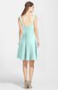 ColsBM Ariadne Blue Glass Gorgeous A-line Sleeveless Zip up Chiffon Knee Length Bridesmaid Dresses