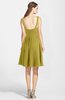 ColsBM Ariadne Golden Olive Gorgeous A-line Sleeveless Zip up Chiffon Knee Length Bridesmaid Dresses