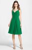 ColsBM Ariadne Green Gorgeous A-line Sleeveless Zip up Chiffon Knee Length Bridesmaid Dresses