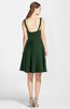 ColsBM Ariadne Hunter Green Gorgeous A-line Sleeveless Zip up Chiffon Knee Length Bridesmaid Dresses