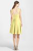 ColsBM Ariadne Pastel Yellow Gorgeous A-line Sleeveless Zip up Chiffon Knee Length Bridesmaid Dresses