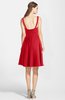 ColsBM Ariadne Red Gorgeous A-line Sleeveless Zip up Chiffon Knee Length Bridesmaid Dresses