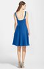 ColsBM Ariadne Royal Blue Gorgeous A-line Sleeveless Zip up Chiffon Knee Length Bridesmaid Dresses