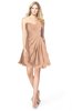 ColsBM Rhea Almost Apricot Glamorous A-line Sweetheart Zip up Chiffon Mini Bridesmaid Dresses