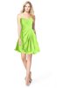 ColsBM Rhea Bright Green Glamorous A-line Sweetheart Zip up Chiffon Mini Bridesmaid Dresses