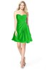 ColsBM Rhea Classic Green Glamorous A-line Sweetheart Zip up Chiffon Mini Bridesmaid Dresses