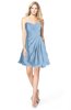 ColsBM Rhea Dusty Blue Glamorous A-line Sweetheart Zip up Chiffon Mini Bridesmaid Dresses