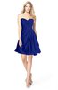ColsBM Rhea Electric Blue Glamorous A-line Sweetheart Zip up Chiffon Mini Bridesmaid Dresses