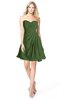 ColsBM Rhea Garden Green Glamorous A-line Sweetheart Zip up Chiffon Mini Bridesmaid Dresses