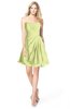 ColsBM Rhea Lime Green Glamorous A-line Sweetheart Zip up Chiffon Mini Bridesmaid Dresses