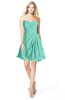 ColsBM Rhea Mint Green Glamorous A-line Sweetheart Zip up Chiffon Mini Bridesmaid Dresses