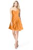 ColsBM Rhea Orange Glamorous A-line Sweetheart Zip up Chiffon Mini Bridesmaid Dresses