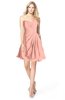 ColsBM Rhea Peach Glamorous A-line Sweetheart Zip up Chiffon Mini Bridesmaid Dresses