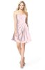 ColsBM Rhea Petal Pink Glamorous A-line Sweetheart Zip up Chiffon Mini Bridesmaid Dresses