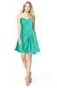 ColsBM Rhea Viridian Green Glamorous A-line Sweetheart Zip up Chiffon Mini Bridesmaid Dresses