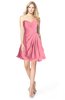 ColsBM Rhea Watermelon Glamorous A-line Sweetheart Zip up Chiffon Mini Bridesmaid Dresses