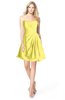 ColsBM Rhea Yellow Iris Glamorous A-line Sweetheart Zip up Chiffon Mini Bridesmaid Dresses