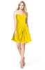 ColsBM Rhea Yellow Glamorous A-line Sweetheart Zip up Chiffon Mini Bridesmaid Dresses