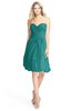 ColsBM Lindy Emerald Green Modest A-line Sweetheart Sleeveless Zip up Chiffon Bridesmaid Dresses