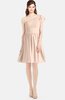 ColsBM Lynn Fresh Salmon Modest A-line One Shoulder Short Sleeve Chiffon Ruching Bridesmaid Dresses