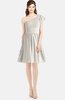 ColsBM Lynn Off White Modest A-line One Shoulder Short Sleeve Chiffon Ruching Bridesmaid Dresses