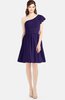 ColsBM Lynn Royal Purple Modest A-line One Shoulder Short Sleeve Chiffon Ruching Bridesmaid Dresses