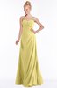 ColsBM Juniper Misted Yellow Modest A-line Sweetheart Sleeveless Ruching Bridesmaid Dresses