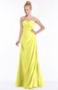 ColsBM Juniper Pale Yellow Modest A-line Sweetheart Sleeveless Ruching Bridesmaid Dresses