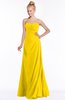 ColsBM Juniper Yellow Modest A-line Sweetheart Sleeveless Ruching Bridesmaid Dresses