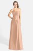 ColsBM Adley Almost Apricot Glamorous A-line Sweetheart Chiffon Floor Length Ruching Bridesmaid Dresses