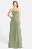 ColsBM Adley Moss Green Glamorous A-line Sweetheart Chiffon Floor Length Ruching Bridesmaid Dresses