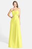 ColsBM Adley Pale Yellow Glamorous A-line Sweetheart Chiffon Floor Length Ruching Bridesmaid Dresses