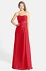 ColsBM Adley Red Glamorous A-line Sweetheart Chiffon Floor Length Ruching Bridesmaid Dresses
