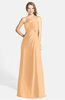 ColsBM Adley Salmon Buff Glamorous A-line Sweetheart Chiffon Floor Length Ruching Bridesmaid Dresses
