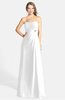 ColsBM Adley White Glamorous A-line Sweetheart Chiffon Floor Length Ruching Bridesmaid Dresses