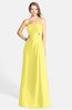 ColsBM Adley Yellow Iris Glamorous A-line Sweetheart Chiffon Floor Length Ruching Bridesmaid Dresses