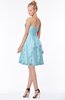 ColsBM Carmen Aqua Princess Fit-n-Flare Zip up Chiffon Ruching Bridesmaid Dresses