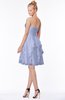 ColsBM Carmen Blue Heron Princess Fit-n-Flare Zip up Chiffon Ruching Bridesmaid Dresses