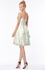 ColsBM Carmen Cream Princess Fit-n-Flare Zip up Chiffon Ruching Bridesmaid Dresses