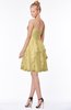 ColsBM Carmen Gold Princess Fit-n-Flare Zip up Chiffon Ruching Bridesmaid Dresses