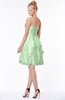 ColsBM Carmen Light Green Princess Fit-n-Flare Zip up Chiffon Ruching Bridesmaid Dresses
