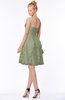 ColsBM Carmen Moss Green Princess Fit-n-Flare Zip up Chiffon Ruching Bridesmaid Dresses