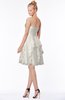 ColsBM Carmen Off White Princess Fit-n-Flare Zip up Chiffon Ruching Bridesmaid Dresses