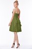 ColsBM Carmen Olive Green Princess Fit-n-Flare Zip up Chiffon Ruching Bridesmaid Dresses