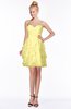 ColsBM Carmen Pastel Yellow Princess Fit-n-Flare Zip up Chiffon Ruching Bridesmaid Dresses